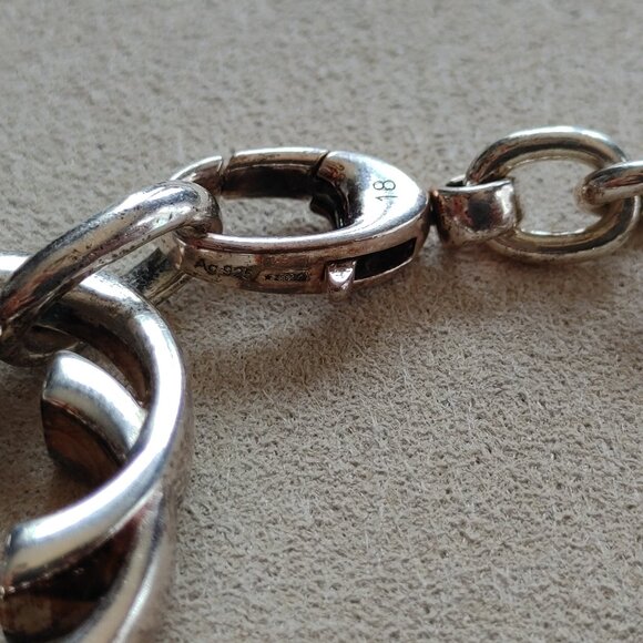 Gucci Britt Interlocking G Logo .925 Sterling Silver Bracelet - Picture 6 of 10